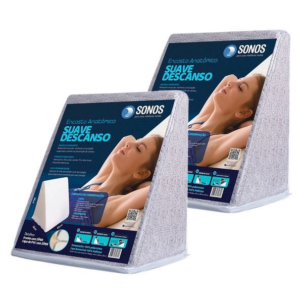 Kit 2 Encostos Anatomico Sonos Suave Descanso 50x42x30cm Branco Chapiscado Marrom 5125881 Kit 2 Encostos Anatomico Sonos Suave Descanso 50x42x30cm Branco Chapiscado Marrom 5125881